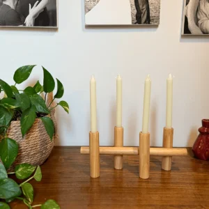 Wooden Candle Holder for 4 Candles – Willow Collection