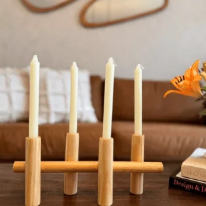 Wooden Candle Holder for 4 Candles – Willow Collection