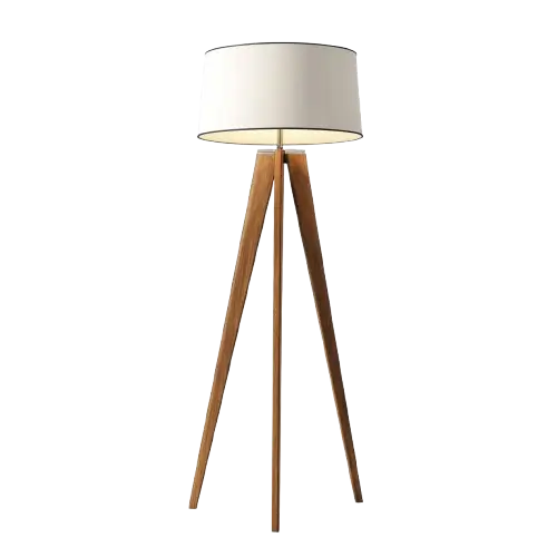 Tall wooden lamp
