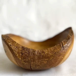Natural Wood Sculptural Bowl – Willow Collection