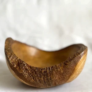 Natural Wood Sculptural Bowl – Willow Collection